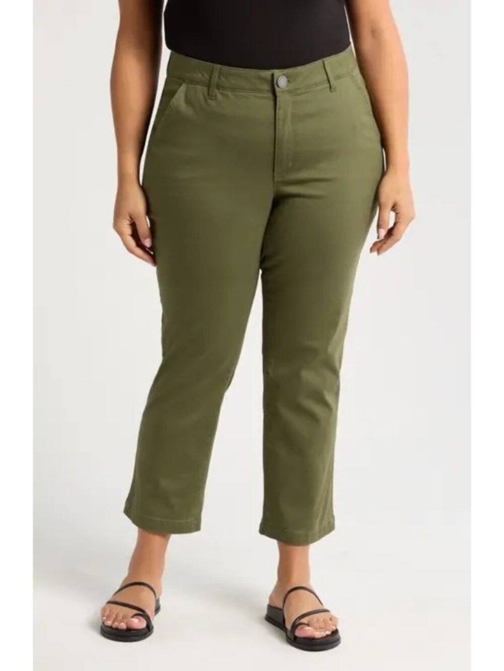 NWT Wit & Wisdom "Ab"solution High Rise Ankle Skimmer Jeans Size 18 Olive Green
